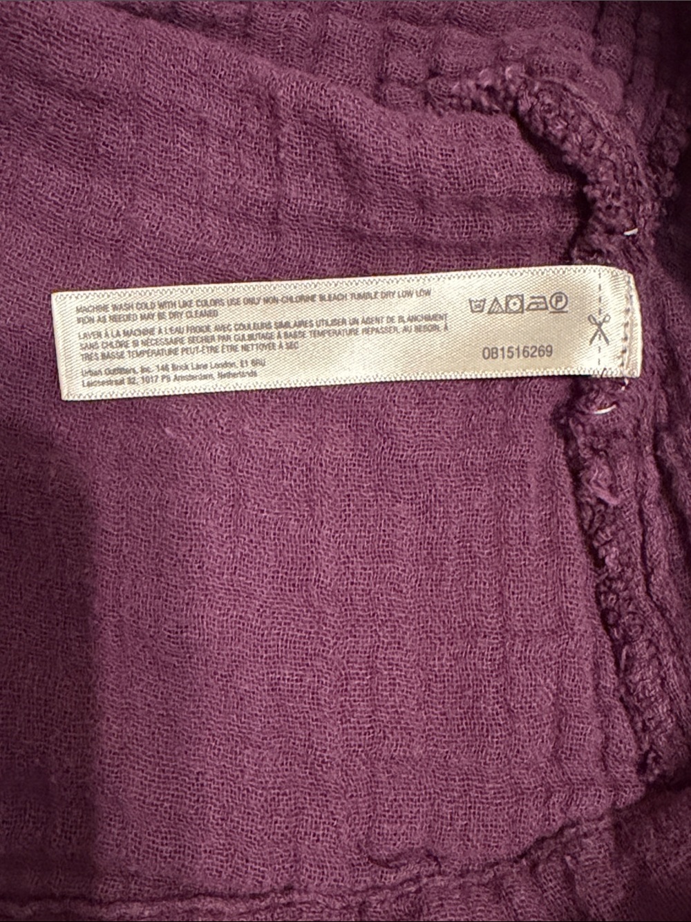 Free People Not So Basic Tunic Purple Button-Down Shirt Large - Picture 4 of 5